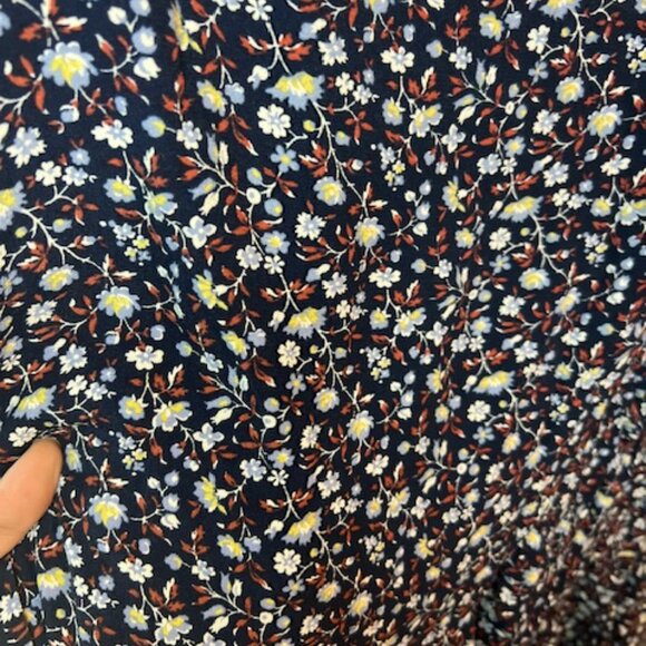 Madewell Floral Midi Skirt - Navy and White - Picture 7 of 10